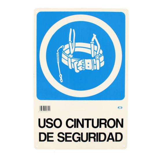 Señalamiento "Uso de cinturón de seguridad" 30 x 45 cm 