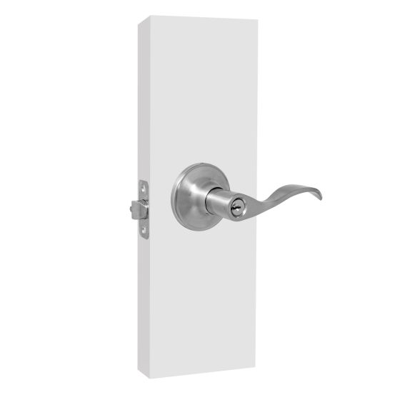 Cerradura de manija curva para recámara Cromo mate PF0068 Top Forge