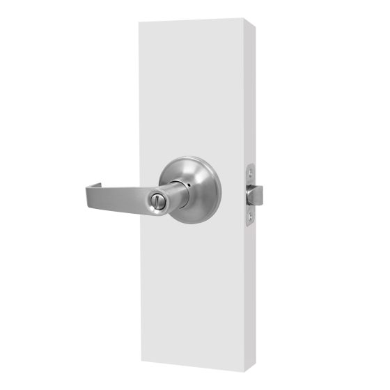 Cerradura de manija institucional para baño Cromo mate PF0073 Top Forge