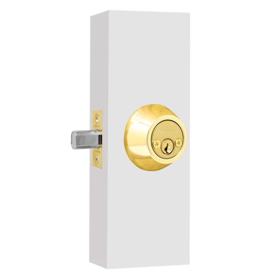 Cerrojo doble cilindro latón brillante PF0077 Top Forge