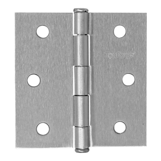 Bisagras 2-1/2" x 2-1/2" Cromo mate 10 piezas PF0115 Top Forge