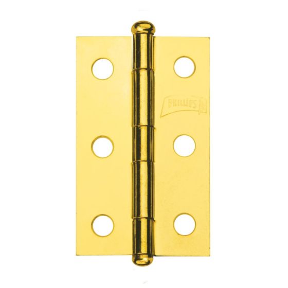 Bisagra rectangular latón brillante 9/16" x 2-1/2" 725 Phillips