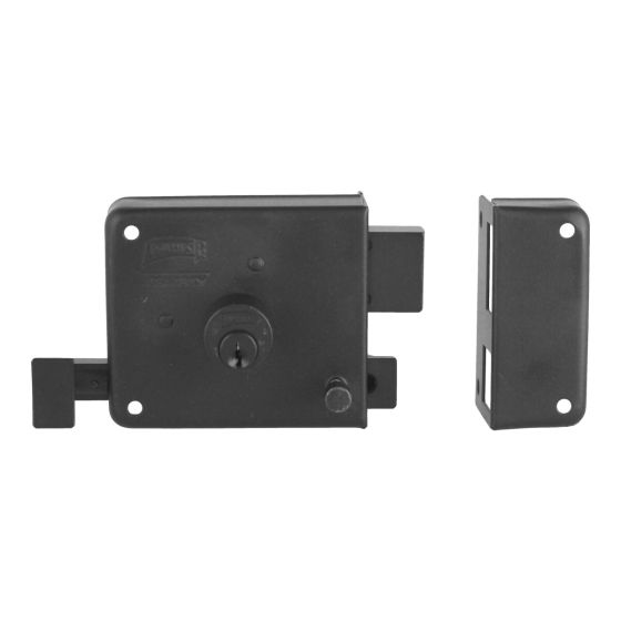 Cerradura de sobreponer Insta Fácil negro mate Derecha 175IF-D Phillips