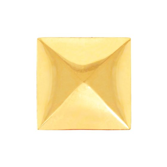 Chapetón cuadrado mediano decorativo latón brillante