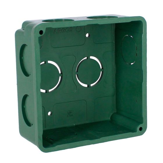 Caja de registro sin tapa 4" x 4" verde CAJA019 Argos