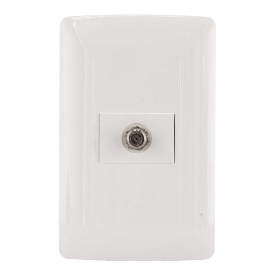 Placa con toma para televisión línea Toscana 4258 Sanelec