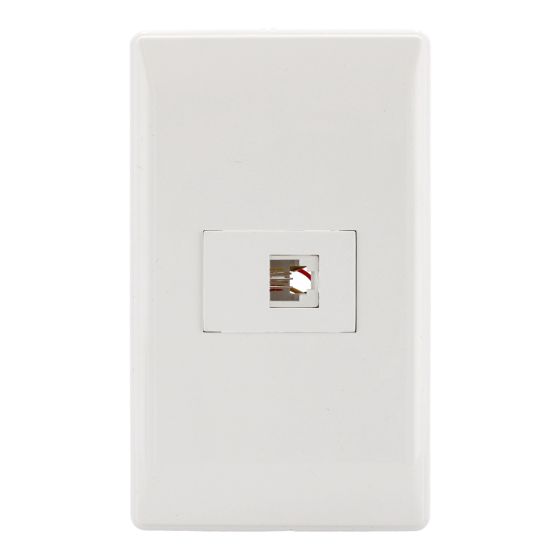 Placa con toma para teléfono línea Italia 4276 Sanelec