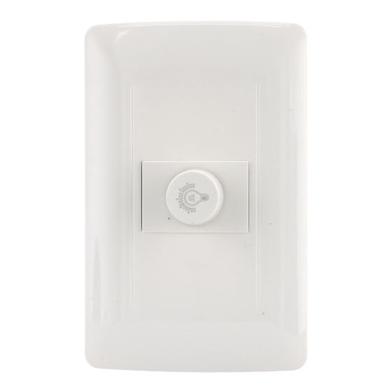 Placa con atenuador de luz línea Universal 4571 Sanelec