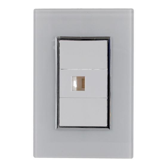 Placa con toma para Modem línea Venecia 4577 Sanelec