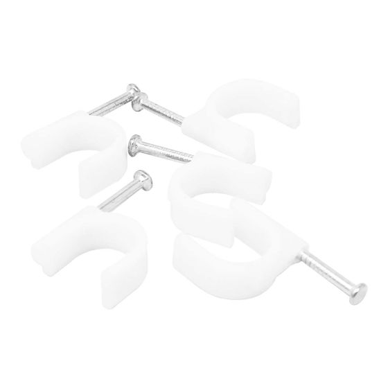 Grapas curvas para cable redondo 6 mm 100 piezas 4613 Sanelec 