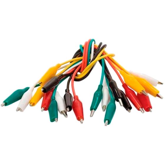Juego de 10 cables de 26 cm con caimanes chicos CAI-201 Steren