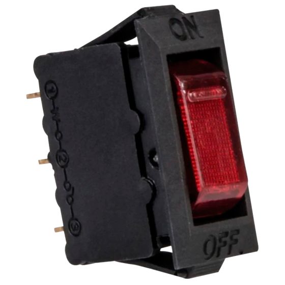 Switch de balancín, de 1 polo, 1 tiro, 2 posiciones (ON-OFF), con piloto, 125 Vca BTS-14 Steren