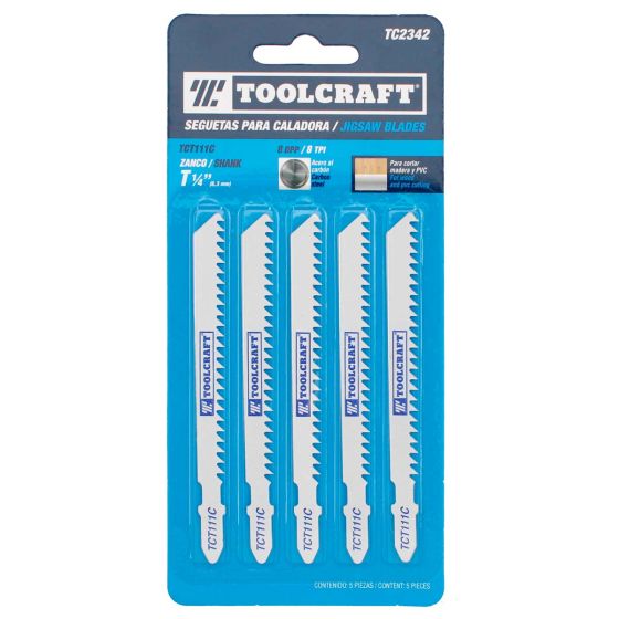 Seguetas para caladora TCT111C 5 piezas TC2342 Toolcraft