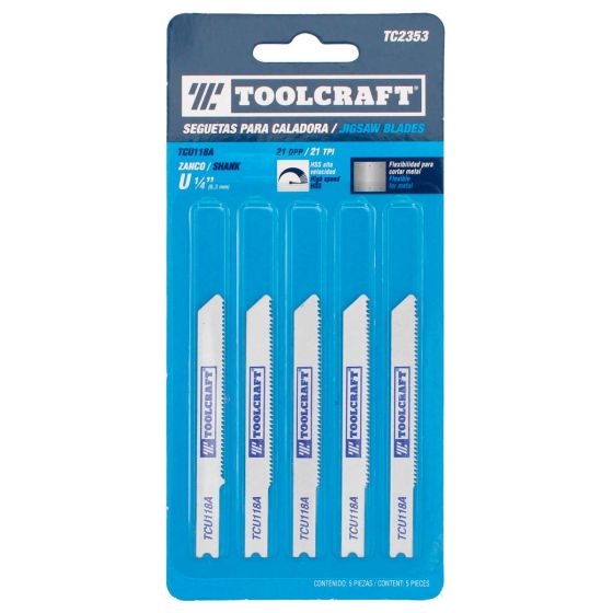 Seguetas para caladora TCU118A 5 piezas TC2353 Toolcraft 