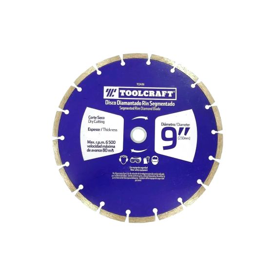 Disco diamantado para corte segmentado 9" TC2436 Toolcraft