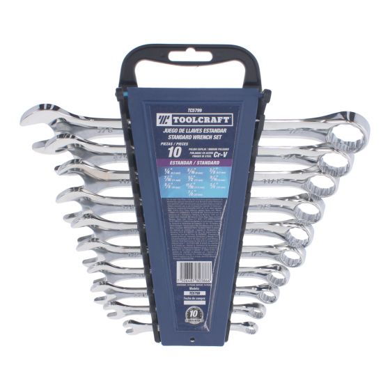 Juego de llaves combinadas estándar con 10 piezas TC5799 Toolcraft