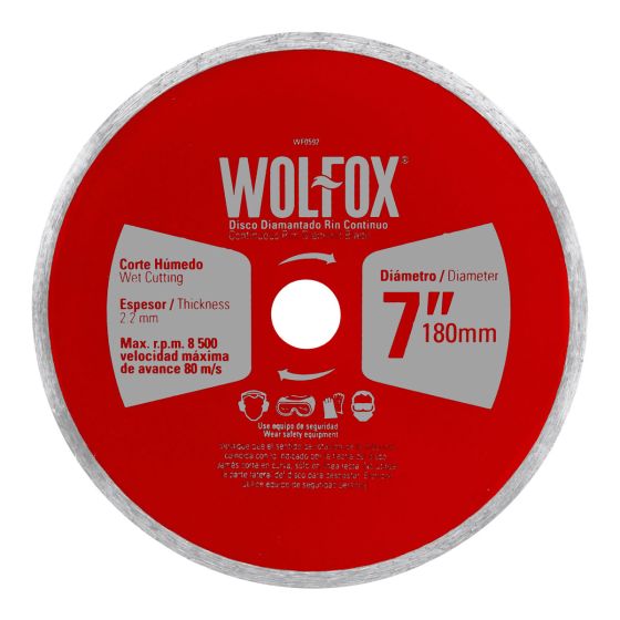 Disco diamantado para corte continuo 7" WF0592 Wolfox