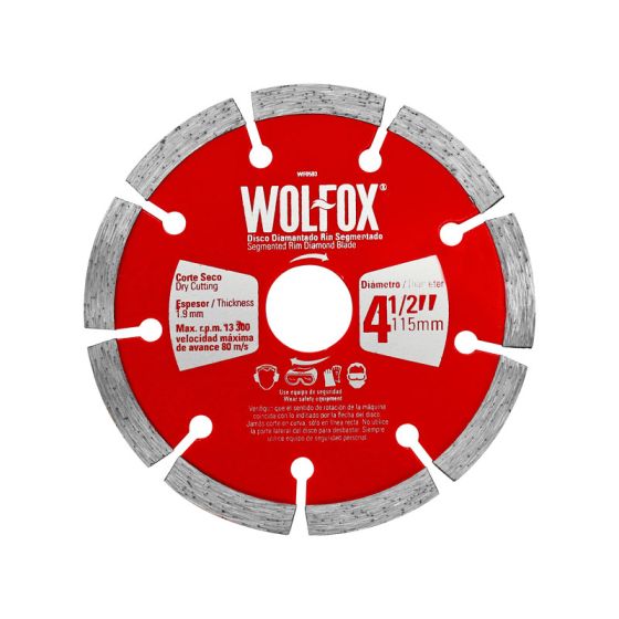 Disco diamantado Rin segmentado 4-1/2" WF0593 Wolfox