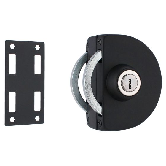 Cerradura de gancho con contra para muro negro mate XH2801N Axcent