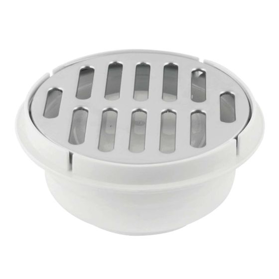 Coladera con rejilla plástica cromada YD0132 Yarden