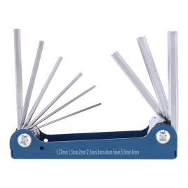 Juego de 9 llaves allen hexagonal milimétricas tipo navaja 9 piezas SW-13406 Fumetax