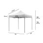 Carpa plegable de 3 x 3 metros Blanca 10894 Adir