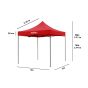 Carpa plegable de 3 x 3 metros Roja 10895 Adir