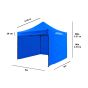 Carpa plegable con paredes de 3 x 3 metros Azul 10896 Adir