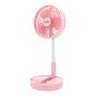 Ventilador portátil recargable de escritorio rosa 12381 Adir