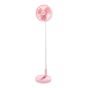 Ventilador portátil recargable de escritorio rosa 12381 Adir