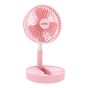Ventilador portátil recargable de escritorio rosa 12381 Adir
