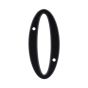 Número "0" de latón sólido 4" Negro 13656 Adir