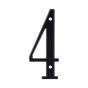 Número "4" de latón sólido 4" Negro 13660 Adir