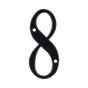 Número "8" de latón sólido 4" Negro 13664 Adir