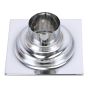Resumidero cuadrado de acero inoxidable cromo 4" x 4" 16046 Maxflu