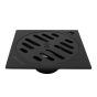 Resumidero cuadrado metálico 4" x 4" negro mate 16060 Maxflu