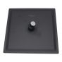 Regadera metálica cuadrada 10" negro mate 16101 Maxflu