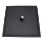 Regadera metálica cuadrada 12" negro mate 16102 Maxflu