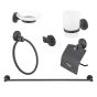 Juego de accesorios para baño negro mate 16250 Maxflu