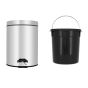 Contenedor para basura de 5 litros 17230 Silver Master
