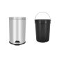Contenedor para basura de 20 litros 17232 Silver Master