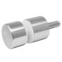 Conector con chapetón y base recta níquel satinado C012L Axcent