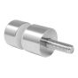 Conector con chapetón y base recta níquel satinado C012L Axcent