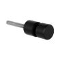 Conector con chapetón y base recta negro C012-L-B Axcent