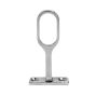 Soporte central delgado para tubo oval niquel brillante Lusar