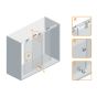 Sistema corredizo para puertas de closet Ducloset Doble Ducasse