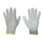 Guantes de nylon con poliuretano gris #9 Derma Care