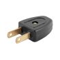 Clavija polarizada de plástico color negro FU0384 Fulgore