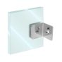 Clip para vidrio fijo a 90° cromo BRK733 Bruken