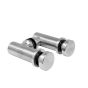 Conector doble con chapetón vidrio-vidrio 180° BRK 672 A Bruken